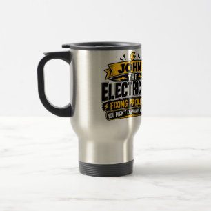 The Electrician Fixing Problems Travel Mug