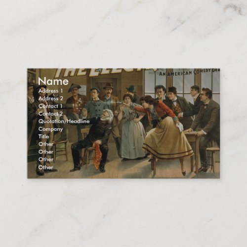 The Electrician, 'I Said He did not want a Drink' Business Card Template