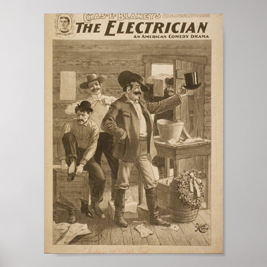 The Electrician Vintage Theater Poster | Zazzle