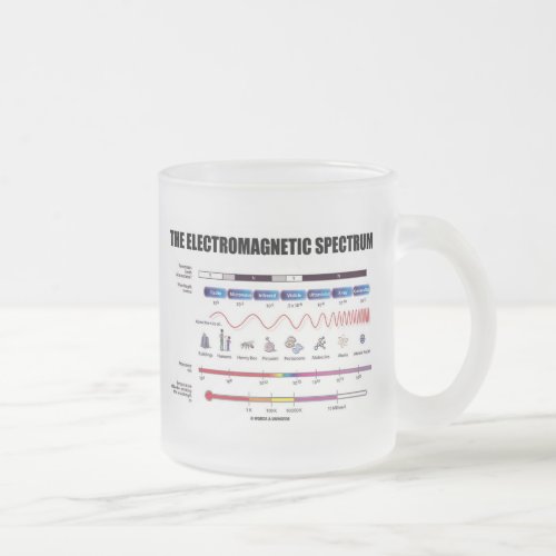 The Electromagnetic Spectrum Physics Frosted Glass Coffee Mug