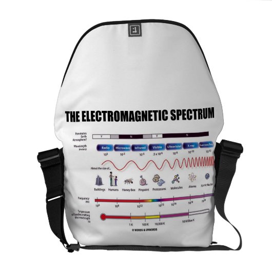 The Electromagnetic Spectrum (Physics) Messenger Bag (Back Open)