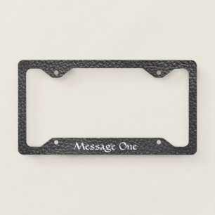 The elegance of a black goat license plate frame
