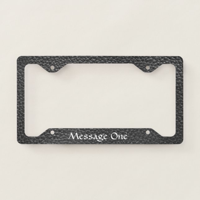The elegance of a black goat license plate frame (Front)