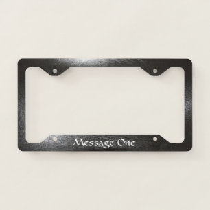 The elegance of a black goat license plate frame
