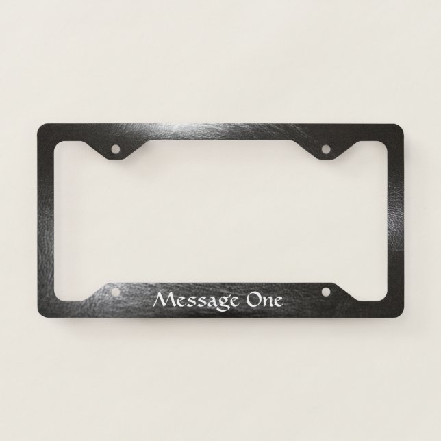 The elegance of a black goat license plate frame (Front)