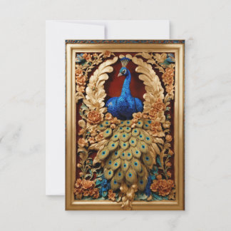 The Elegance of a Peacock Couple" Thank You Card