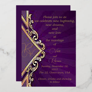 The Elegance of Love Foil Wedding Invitation  Foil Invitation