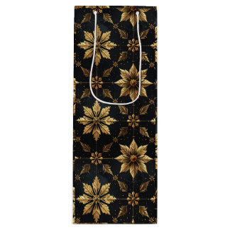 The Elegant Christmas - Flower Wine Gift Bag