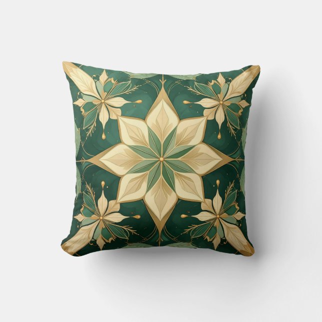 The Elegant Christmas - Star Throw Pillow (Front)