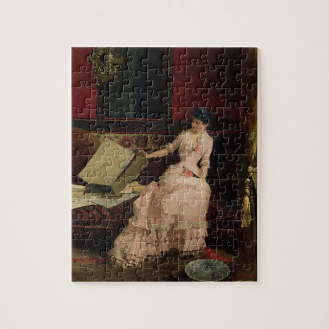 The Elegant Connoisseur, 1883 (oil on canvas) Jigsaw Puzzle (Vertical)
