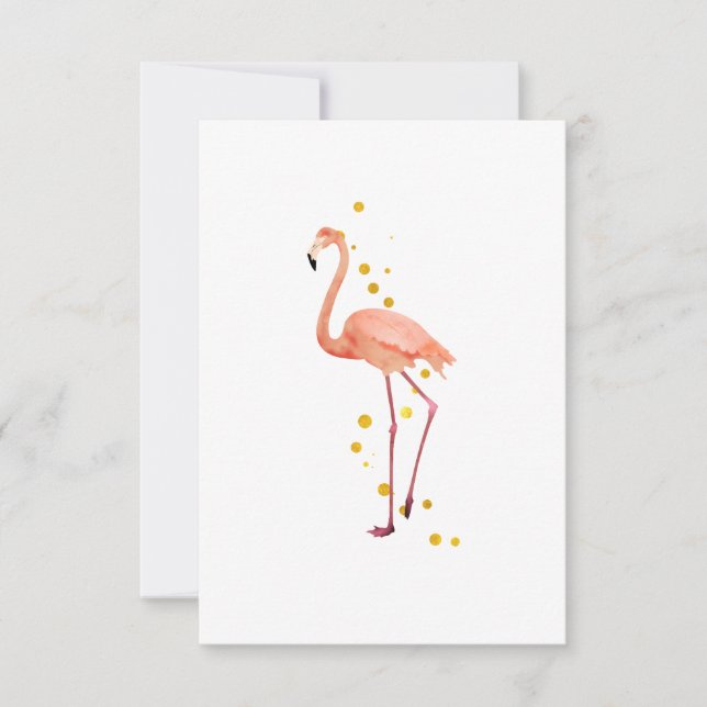The elegant flamingo invitation (Front)