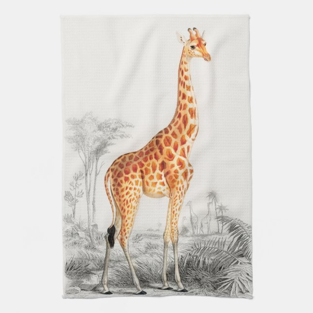 The Elegant Giraffe Kitchen Towel (Vertical)
