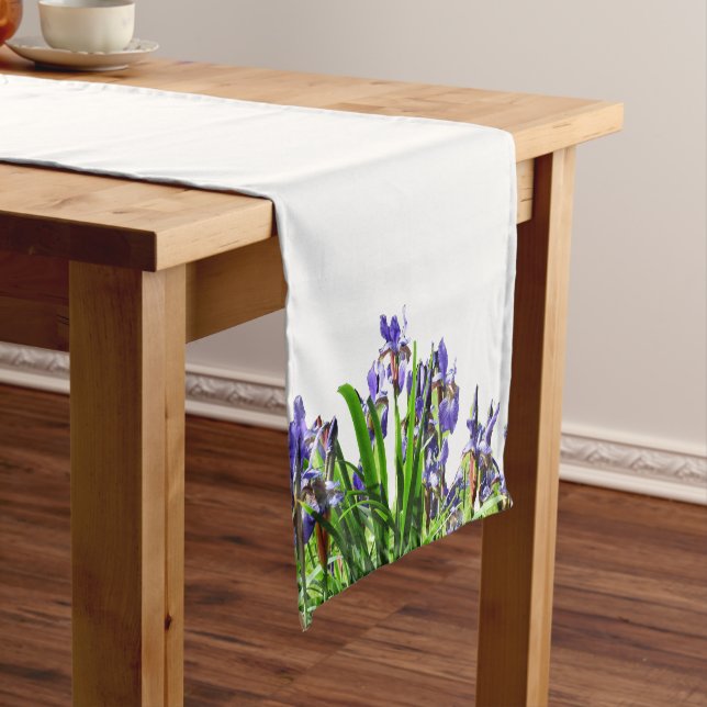 THE ELEGANT IRIS FLOWER    SHORT TABLE RUNNER (In Situ)