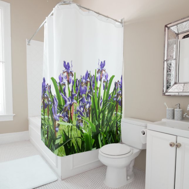 THE ELEGANT IRIS FLOWER    SHOWER CURTAIN (In Situ)