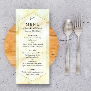 The Elegant Marble Effect Wedding Collection Menu