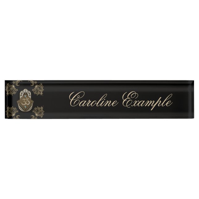  The elegant sign Ohm.  Desk Name Plate (Front)