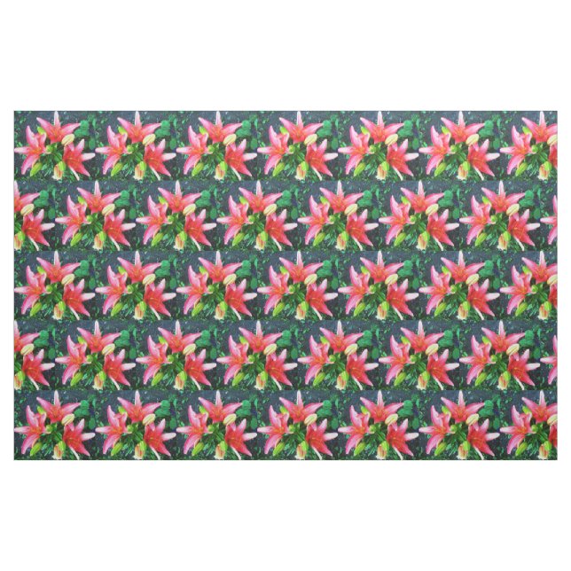 THE ELEGANT STAR LILY FABRIC (Fat Quarter)