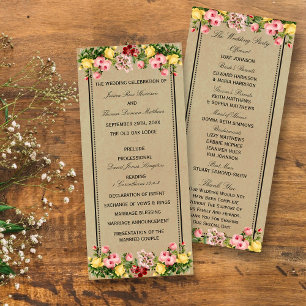 The Elegant Vintage Floral Wedding Collection Program