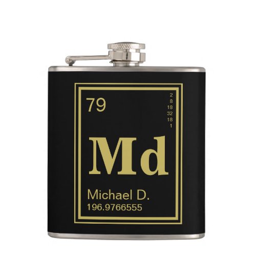 The Element of You Custom Initials Periodic Table Flask