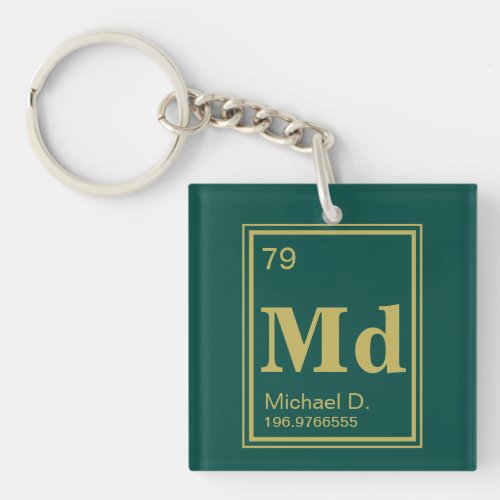 The Element of You Custom Name Gold Periodic Keychain