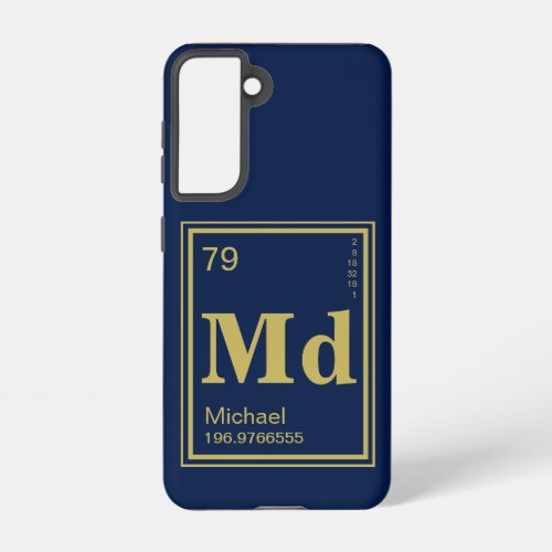 The Element of You Custom Name Gold Periodic Samsung Galaxy S21 Case