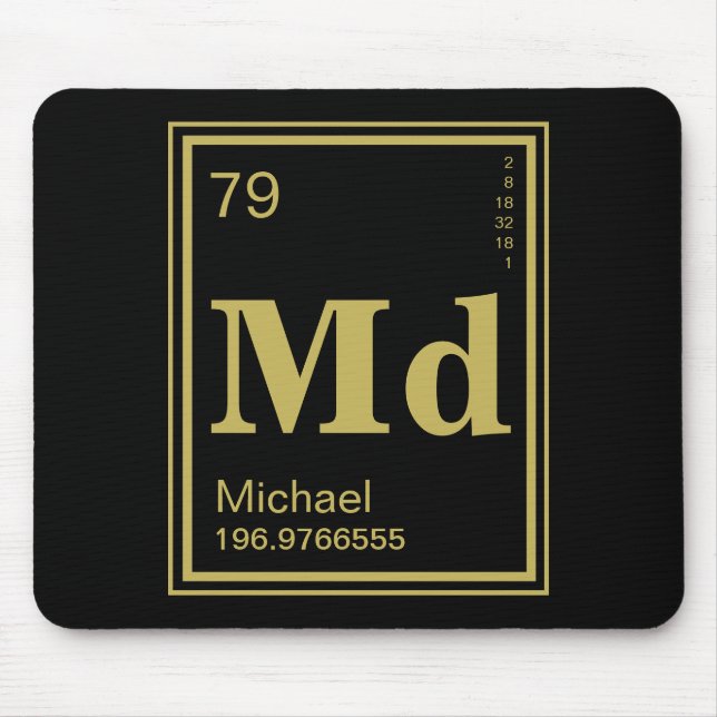 The Element of You! Custom Name Periodic Table Mouse Pad (Front)