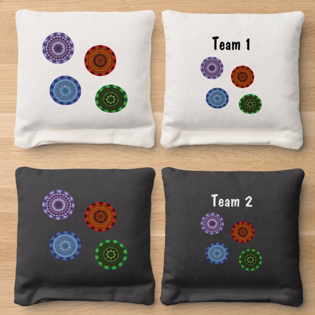 The Elements Mandalas Cornhole Bags (Wood)