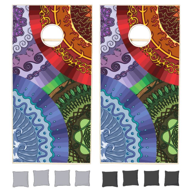 The Elements Mandalas Cornhole Set (Set)