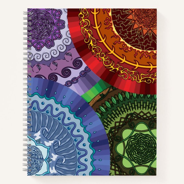 The Elements Mandalas Spiral Notebook (Front)