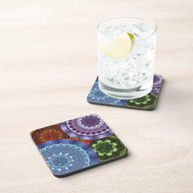 The Elements Mandalas Square Coaster (Right Side)