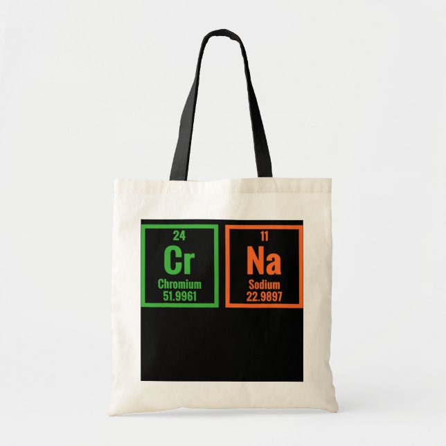 The Elements Of Crna Funny Registered Nurse Tote Bag (Front)