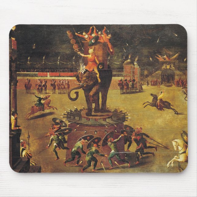 The Elephant Carousel Mouse Pad (Front)