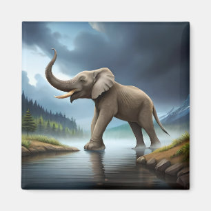 The Elephant & Ivory of this Mastodon Pachyderm Magnet