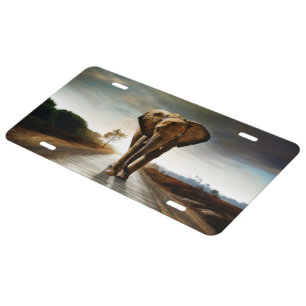 The Elephant License Plate