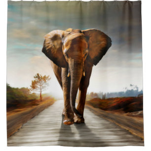 The Elephant Shower Curtain