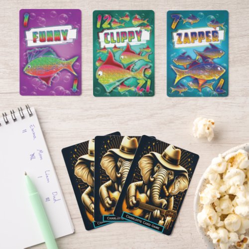 The Elephants Blues Monogram Go Fish Game Go Fish Cards