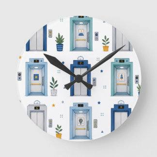The Elevator Collection - Boy Edition 9 Lifts Round Clock