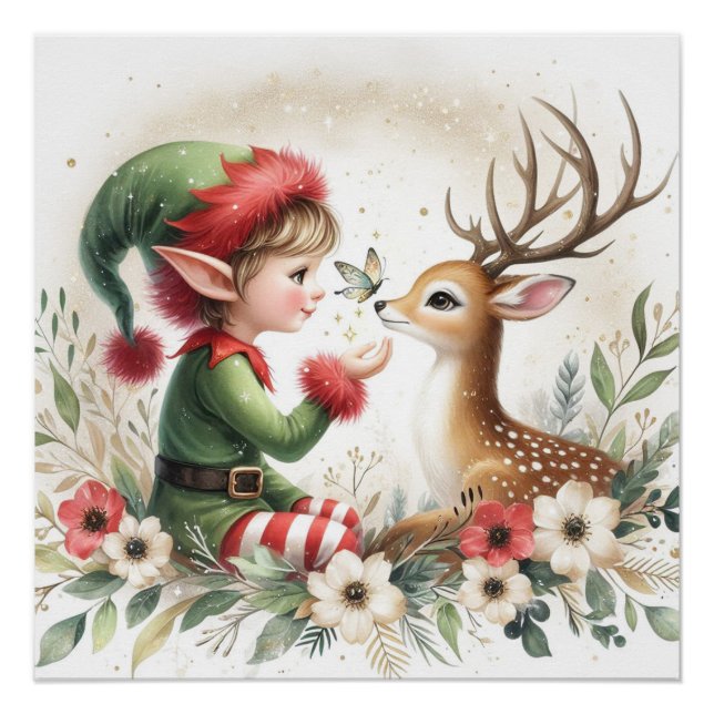 The Elf And The Reindeer Poster (Front)