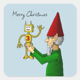 The Elf from Santa Claus Workshop Square Sticker