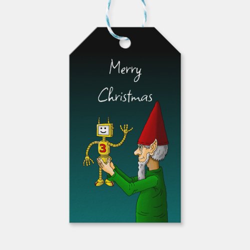 The Elf  Robot on a Gift Tag