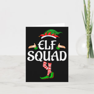 The Elf Squad Family Matching Group Christmas 1  Card
