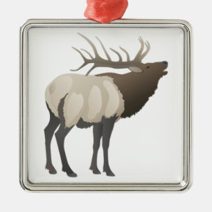 THE ELK BUGLES METAL ORNAMENT