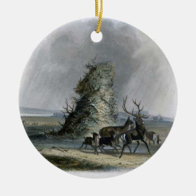 The Elkhorn Pyramid on the Upper Missouri, plate 2 Ceramic Ornament (Front)