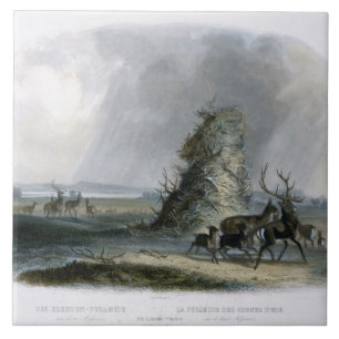 The Elkhorn Pyramid on the Upper Missouri, plate 2 Ceramic Tile