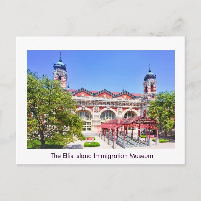 The Ellis Island Immigration Museum Announcement Postcard (Front)