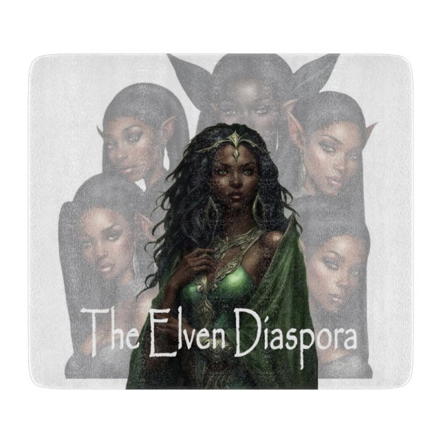 The Elven Diaspora Cover Art Cutting Board (Front)