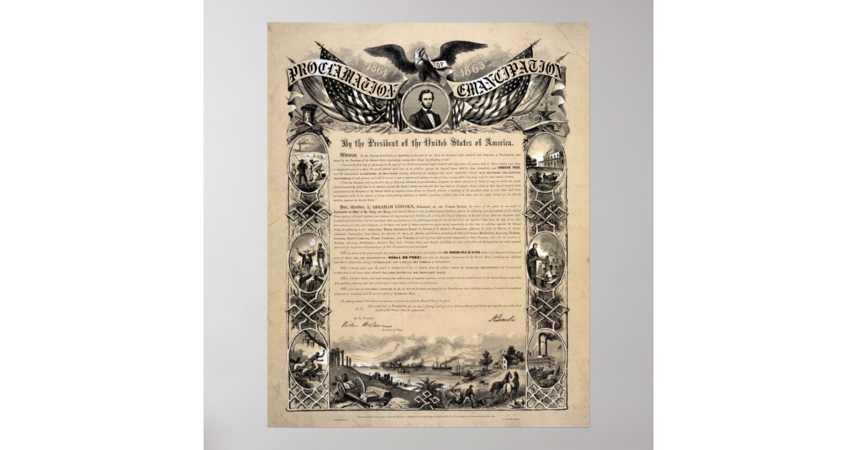 The Emancipation Proclamation Document Print | Zazzle