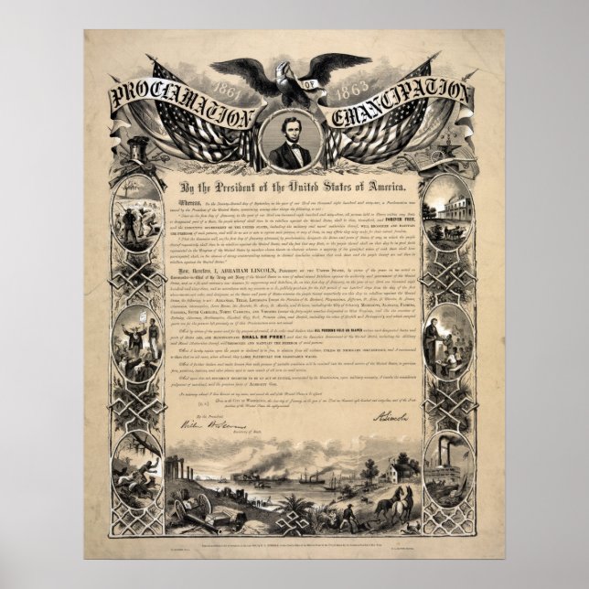 The Emancipation Proclamation Document Print (Front)