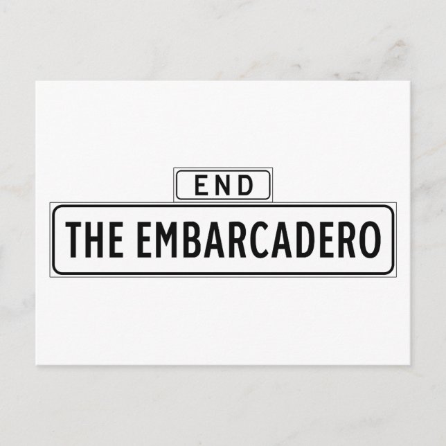 The Embarcadero, San Francisco Street Sign Postcard (Front)
