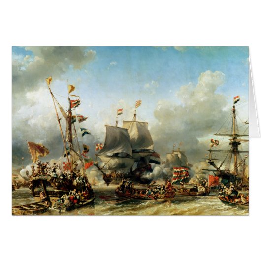 The Embarkation of Ruyter and William de Witt Cards (Front Horizontal)